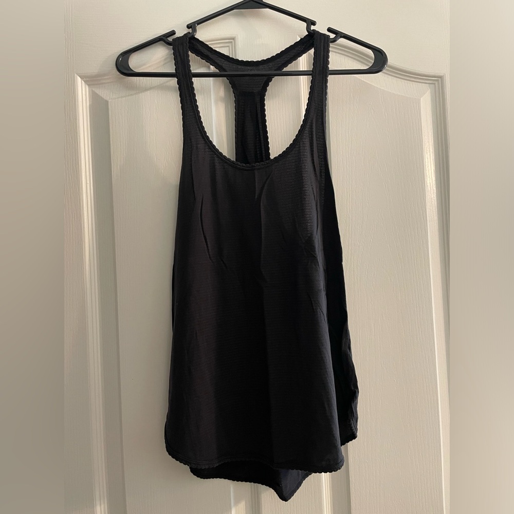 Women’s Lululemon black with gold stripes racer back tank top - 6